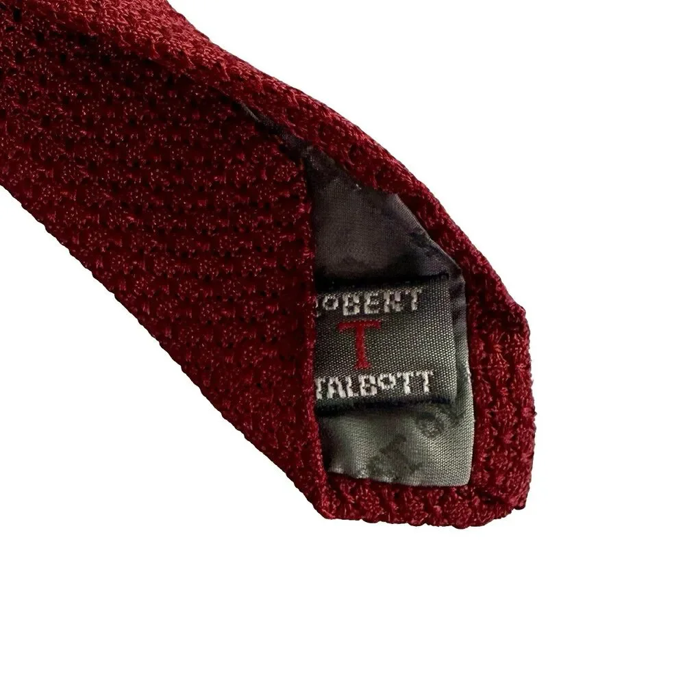 ROBERT TALBOTT Best of Class Men's Silk Tie USA Designer Geometric Red 59